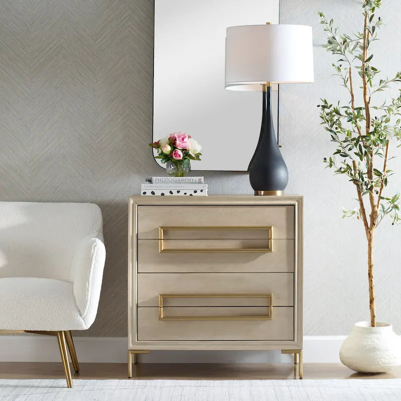 Commode d'appoint en bois à 4 tiroirs