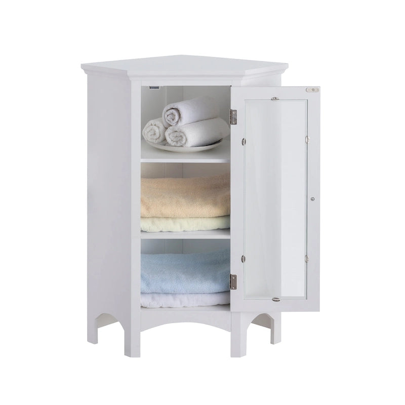 Meuble d'appoint d'angle sur pied – 17L x 24.75W x 32H