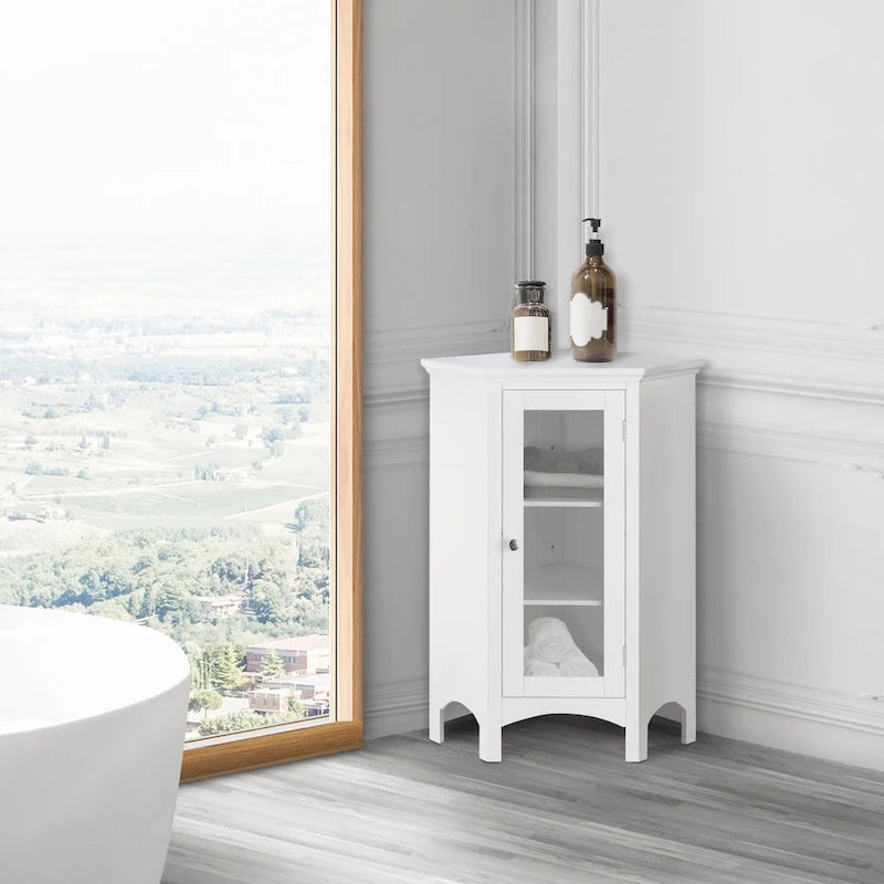 Meuble d'appoint d'angle sur pied – 17L x 24.75W x 32H