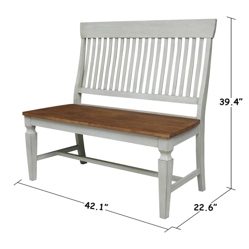 Banc à lattes en bois massif