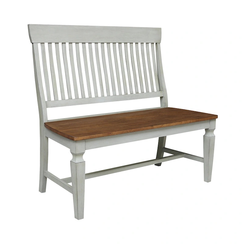 Banc à lattes en bois massif