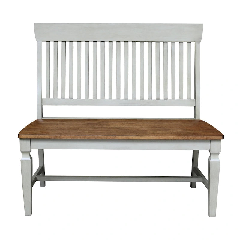 Banc à lattes en bois massif
