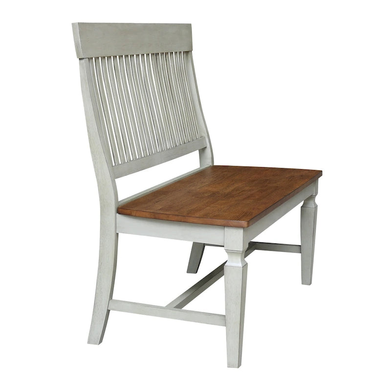 Banc à lattes en bois massif