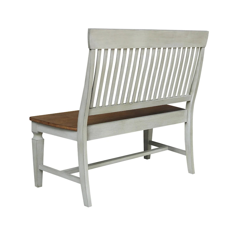 Banc à lattes en bois massif