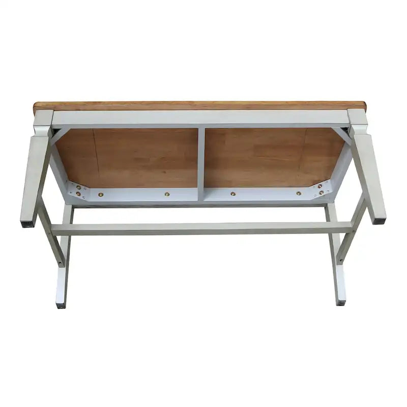 Banc à lattes en bois massif