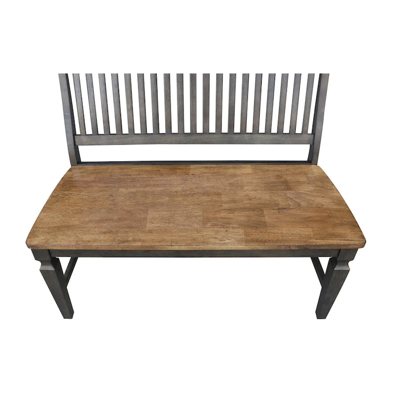 Banc à lattes en bois massif