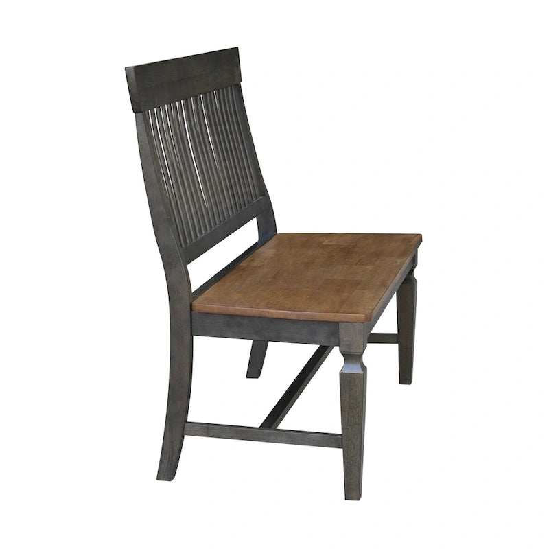 Banc à lattes en bois massif