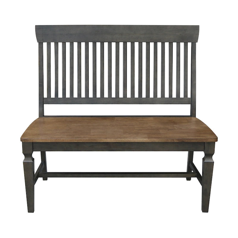 Banc à lattes en bois massif