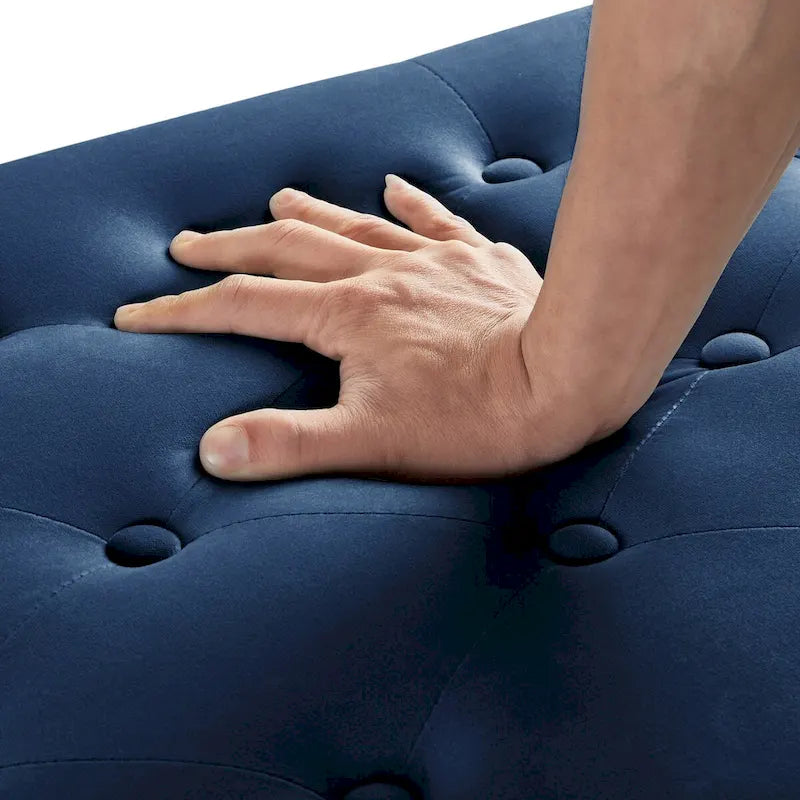 Banc de rangement capitonné avec rangement, Banc de rangement rembourré avec clous décoratifs, Tabouret de bout de lit