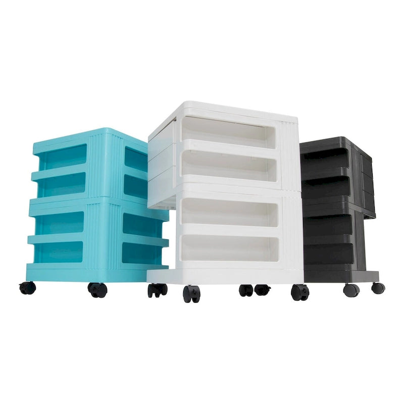 Organisateur de rangement mobile rotatif 4 faces – 18 L x 18 P x 26 H