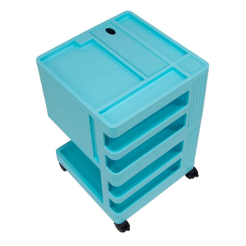 Organisateur de rangement mobile rotatif 4 faces – 18 L x 18 P x 26 H