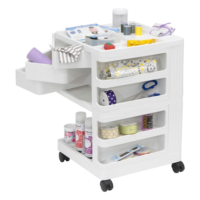 Organisateur de rangement mobile rotatif 4 faces – 18 L x 18 P x 26 H