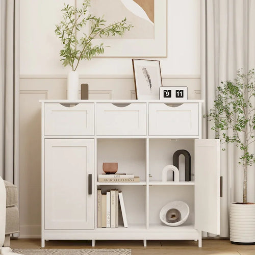 35.4 Wide 3 Drawer Sideboard Buffet Cabinet