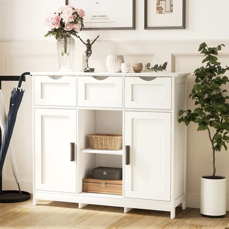 Buffet commode 3 tiroirs de 89,9 cm de large
