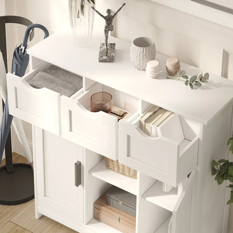 Buffet commode 3 tiroirs de 89,9 cm de large