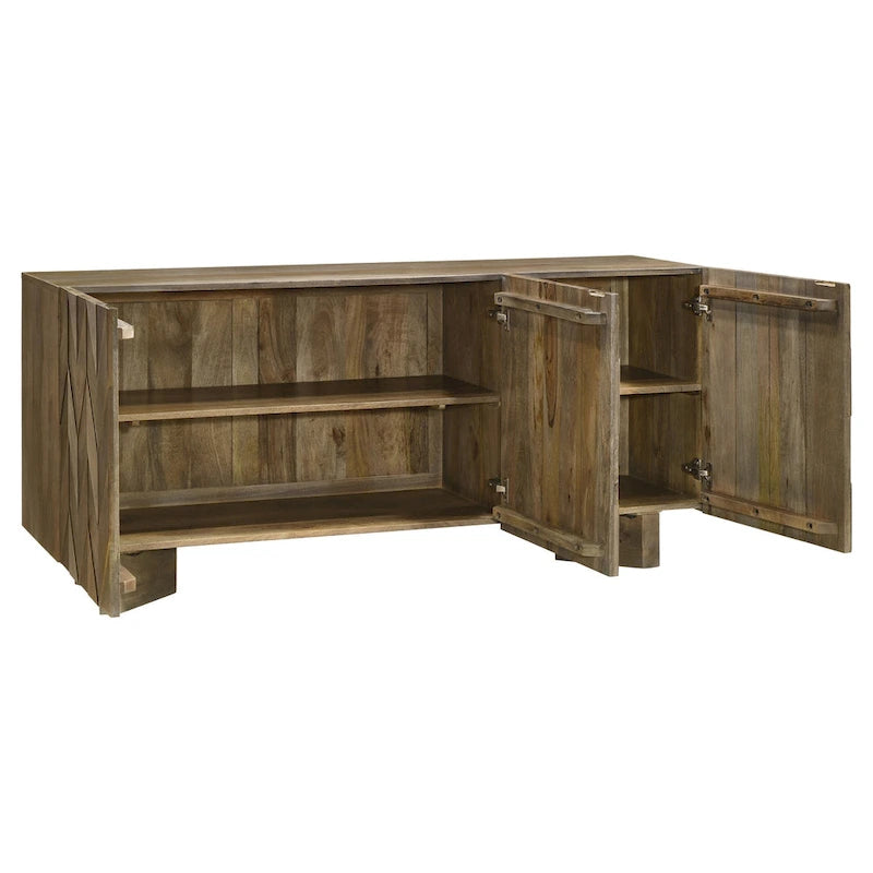 Serveur 3 portes marron