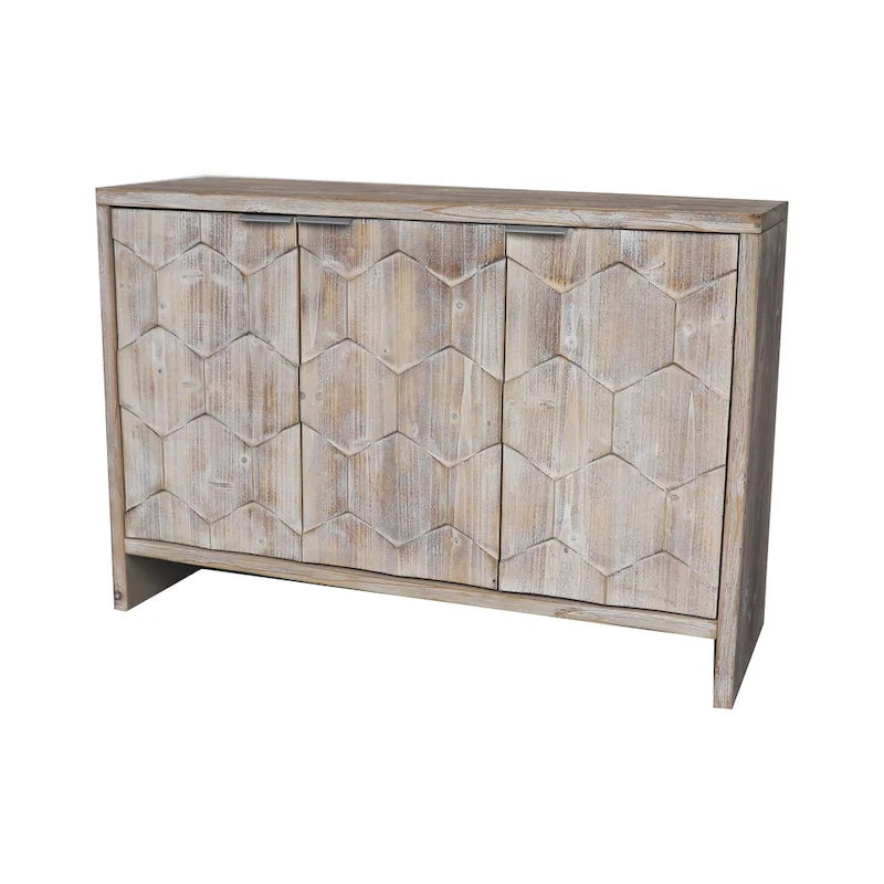 Buffet de style campagnard en bois à 3 portes