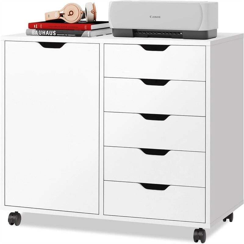 Commode en bois à 5 tiroirs - 15.8P x 30.8L x 25.5H