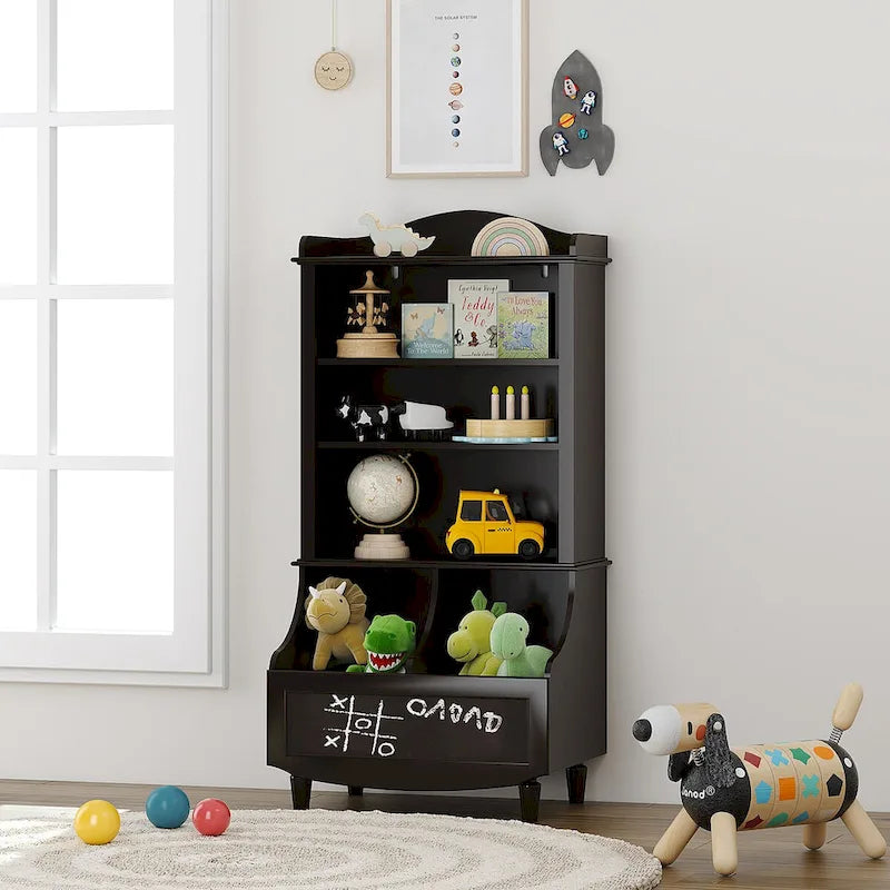 Bibliothèque et rangement de jouets pour enfants Bibliothèque ouverte et armoire de rangement de jouets