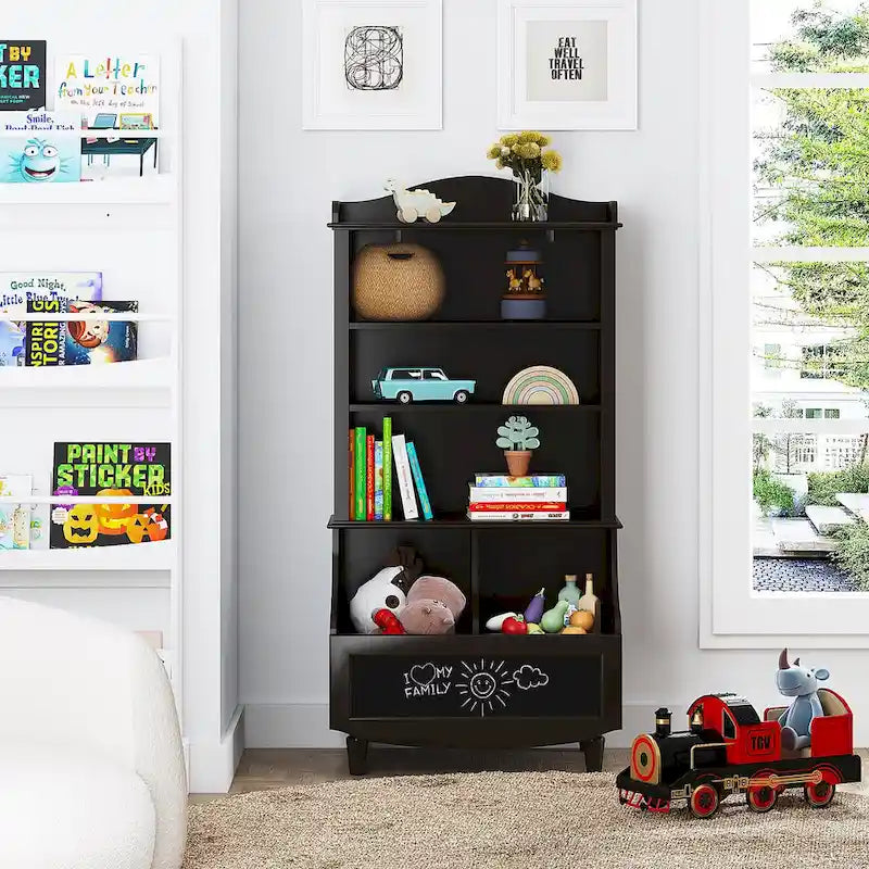 Bibliothèque et rangement de jouets pour enfants Bibliothèque ouverte et armoire de rangement de jouets