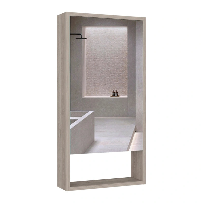 Armoire à pharmacie, une étagère extérieure, finition blanche, de haute qualité et durable