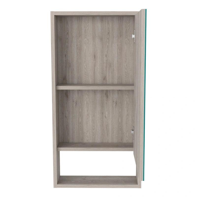 Armoire à pharmacie, une étagère extérieure, finition blanche, de haute qualité et durable