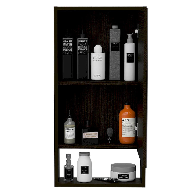 Armoire à pharmacie, une étagère extérieure, finition blanche, de haute qualité et durable
