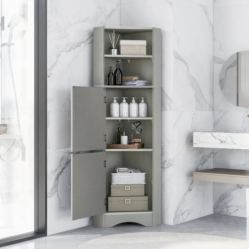 Meuble d'angle de salle de bain autoportant