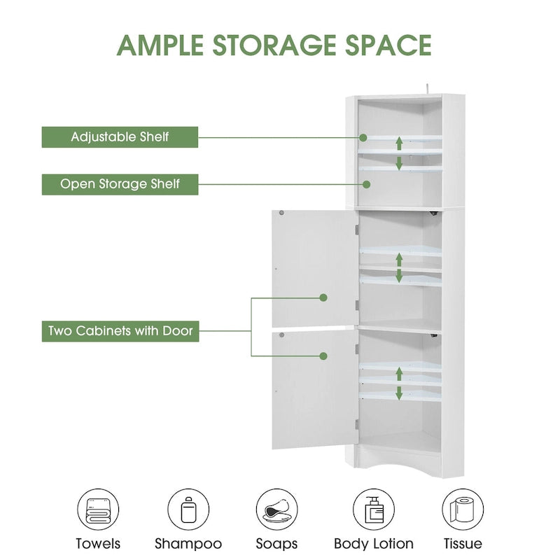 Meuble d'angle de salle de bain autoportant