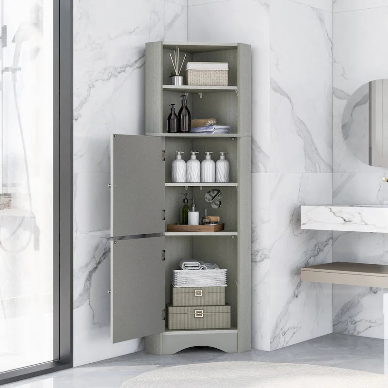 Meuble d'angle de salle de bain autoportant