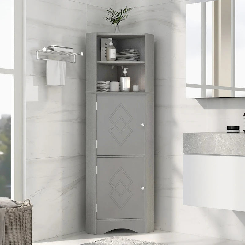 Meuble d'angle de salle de bain autoportant
