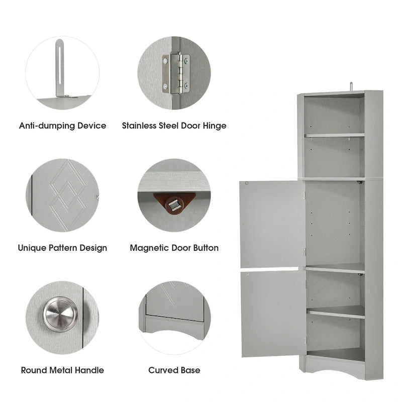 Meuble d'angle de salle de bain autoportant