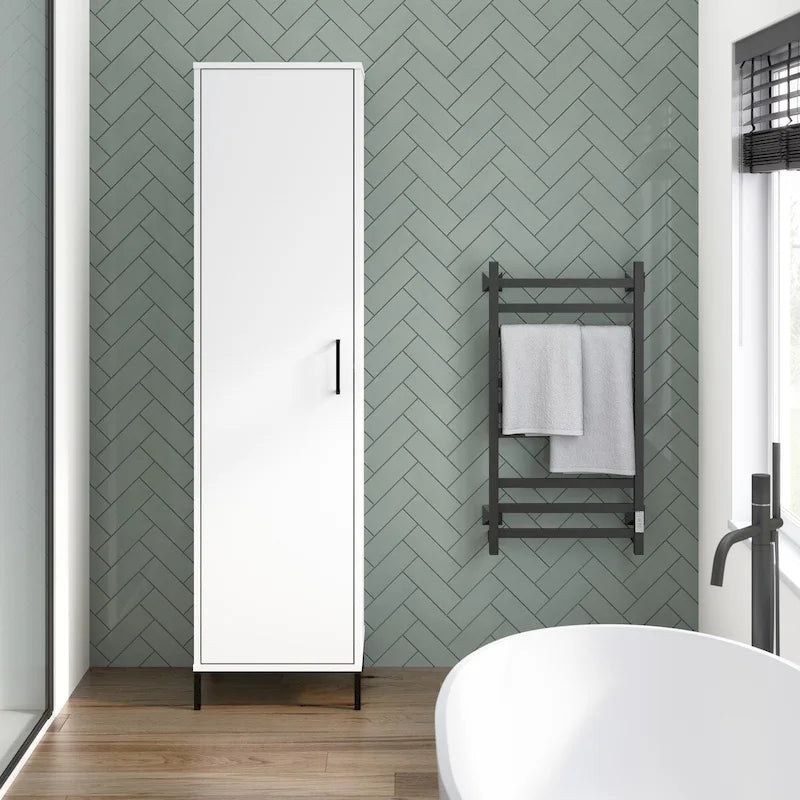 Meuble de rangement étroit pour salle de bain