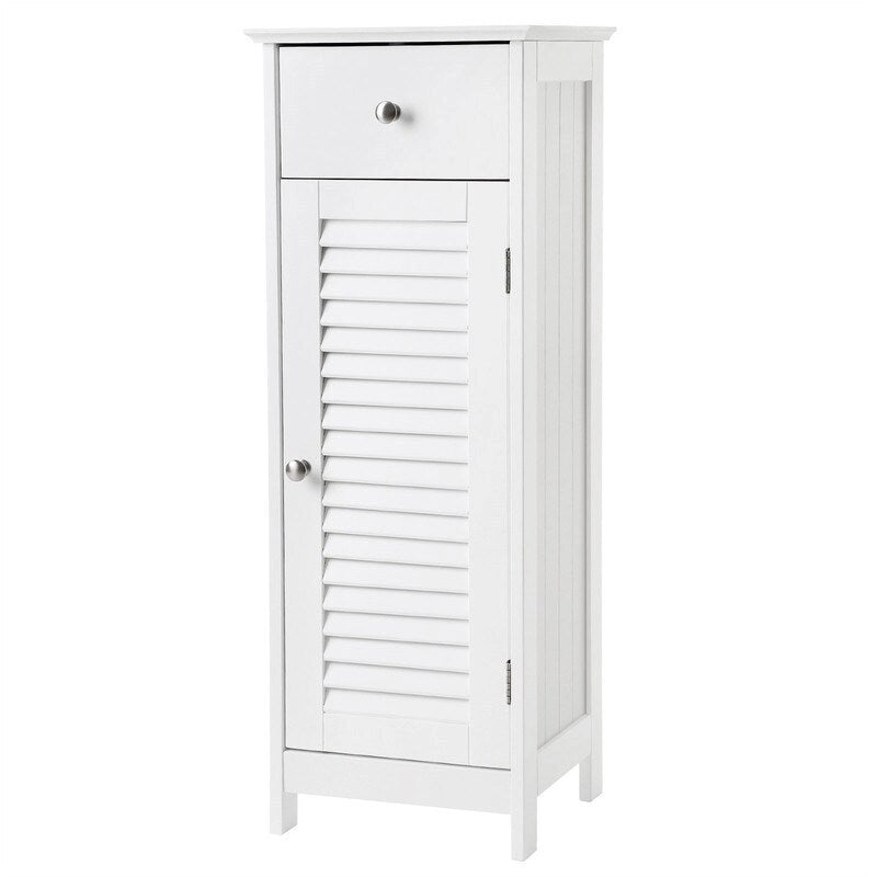 Bathroom Floor Cabinet Storage Organizer Set - 11.8D x 12.6W x 34.3H