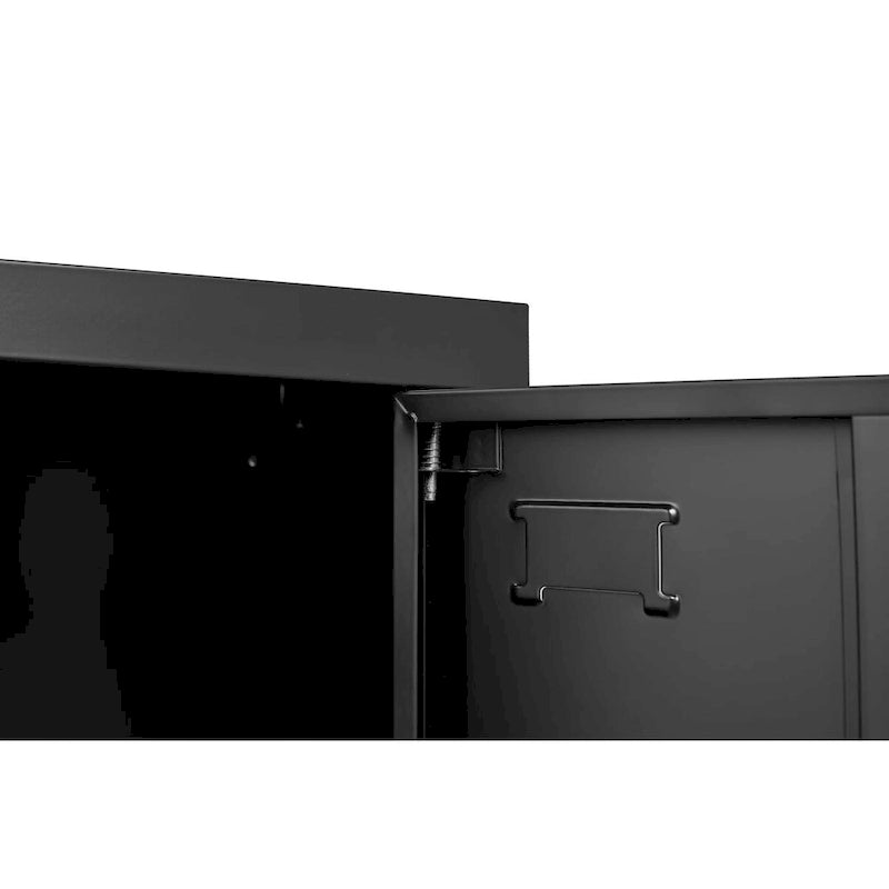 Casier de rangement à 9 portes pour employés, casiers métalliques pour bureau, salle de sport, école et maison avec fente pour carte (noir)