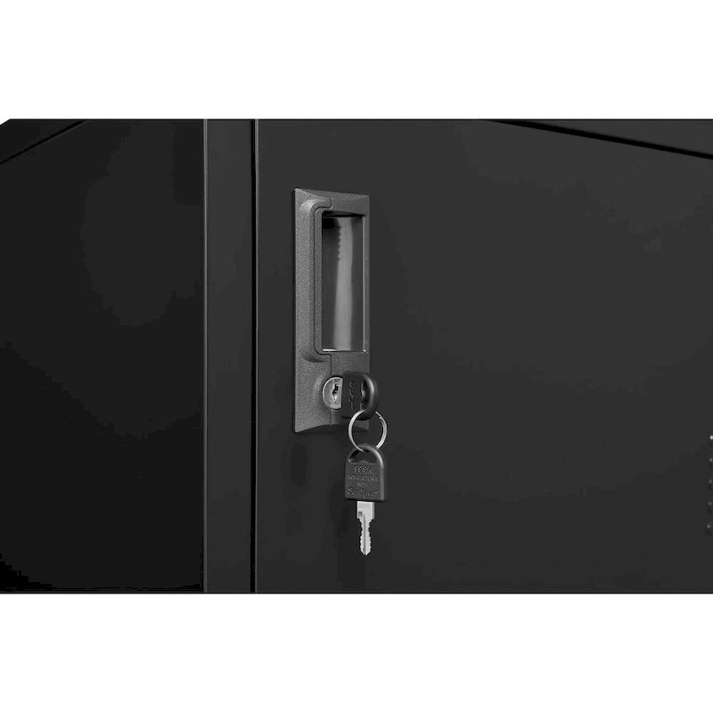 Casier de rangement à 9 portes pour employés, casiers métalliques pour bureau, salle de sport, école et maison avec fente pour carte (noir)